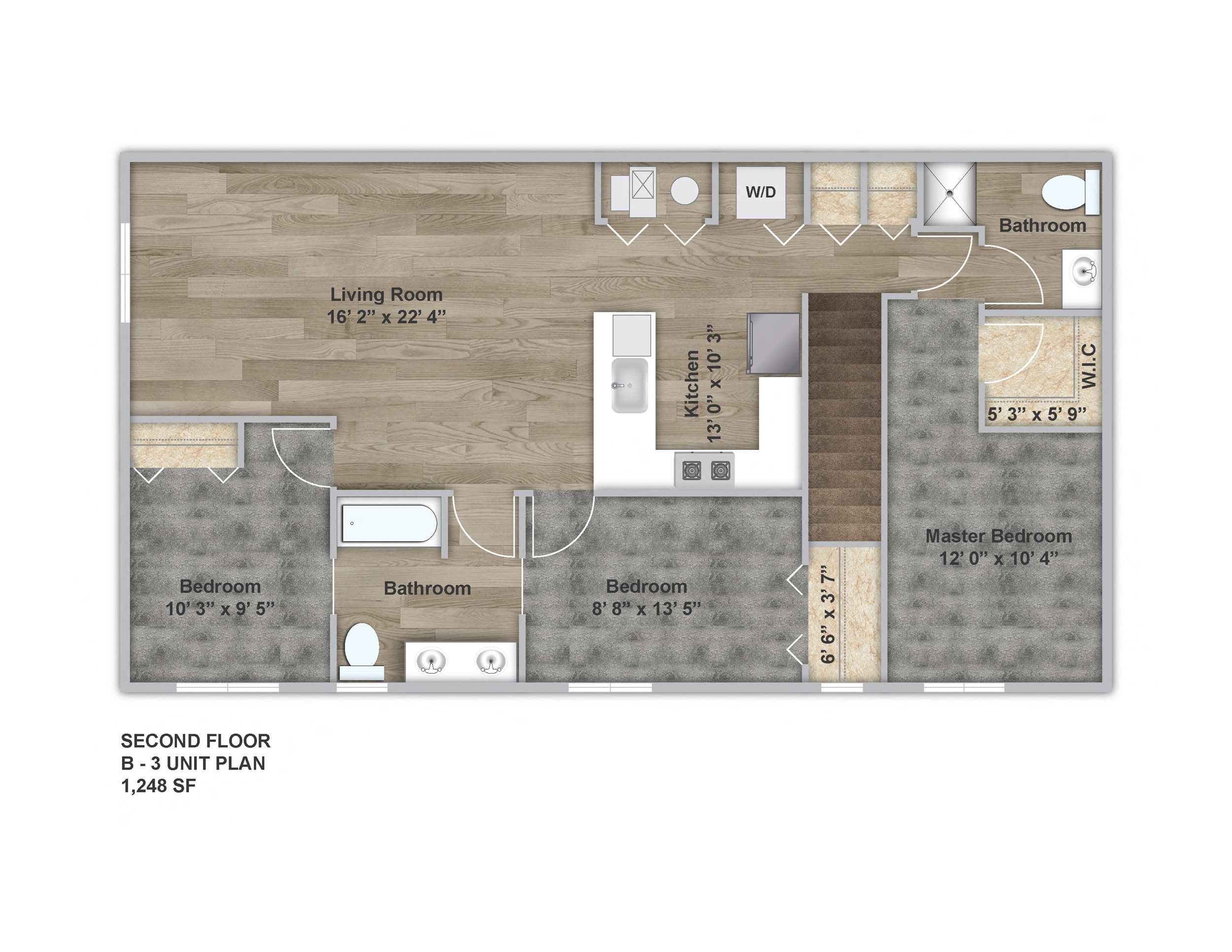 3 Bedroom - Second Floor Floor Plan 8